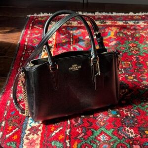 Coach Black Leather Crossbody Handbag